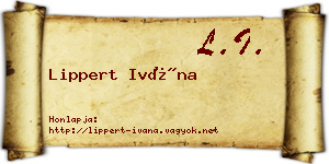 Lippert Ivána névjegykártya
